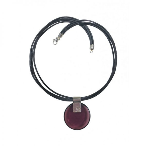 COLLAR DISCO CIRUELA OSCURO C