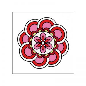 CUADRO MANDALA ROJOS