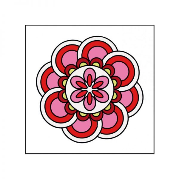 CUADRO MANDALA ROJOS